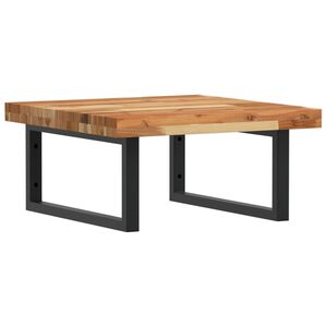 vidaXL Zidna polica za umivaonik od čelika i masivnog bagremovog drva