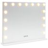 vidaXL LED Ogledalo za Toaletni Stolić Bijela 58 x 10 x 47 cm