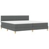 vidaXL LED Box Spring Krevet Tamno siva 200 x 200 cm tkanina