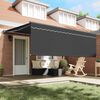 vidaXL Skrovita tenda Žuta i bijela 350 x 250 cm Aluminij i Tkanina