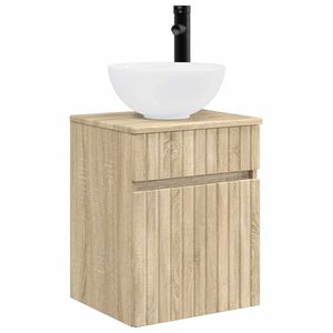 vidaXL Umivaonik s policom za zid Hrast sonoma 39 x 41 x 64,5 cm