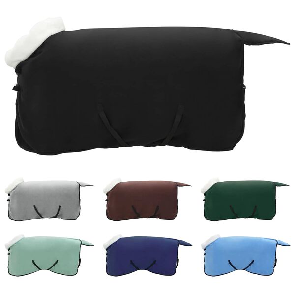 vidaXL Pokrivač za konje Crna 105 cm Polartec