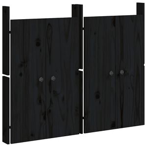 vidaXL Vanjska kuhinjska vrata MEPPEL 2 kom crna 50x9x82 cm masivna borovina
