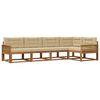 vidaXL Set vanjskih sofa s jastukom 5 pcs Prirodna i bež