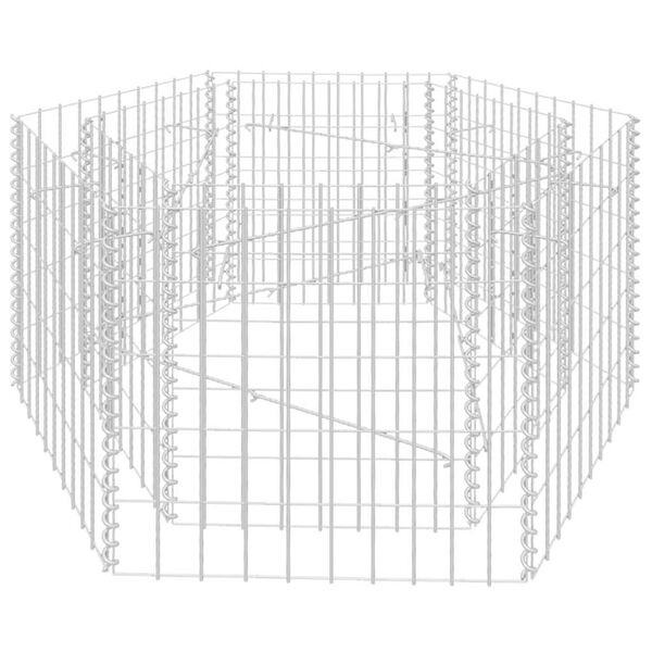 vidaXL &Scaron;esterokutna gabionska sadlica 100 x 90 x 50 cm
