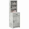 vidaXL Highboard Betonski sivi 40 x 40,5 x 135 cm Konstruirano drvo