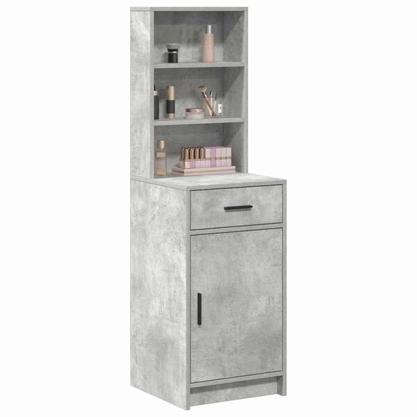 vidaXL Highboard Betonski sivi 40 x 40,5 x 135 cm Konstruirano drvo