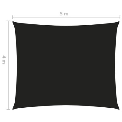 vidaXL Jedro protiv sunca od tkanine Oxford pravokutno 4 x 5 m crno