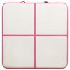 vidaXL Strunjača na napuhavanje s crpkom 200 x 200 x 20 cm PVC roza
