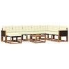 vidaXL Set vanjskih sofa s jastukom 9 pcs Prirodna i krem