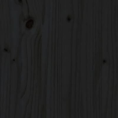 vidaXL Uzglavlje crno 126 x 4 x 100 cm od masivne borovine