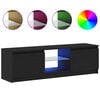 vidaXL TV ormarić s LED svjetlima crni hrast 120x30x36 cm inženjerski drvo