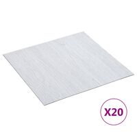 vidaXL Samoljepljive podne obloge 20 kom PVC 1,86 m² bijele