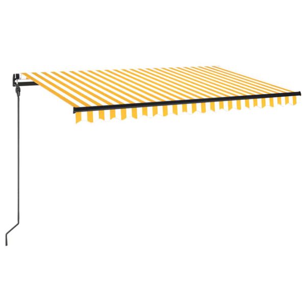 vidaXL Tenda na ručno uvlačenje 450 x 300 cm žuto-bijela
