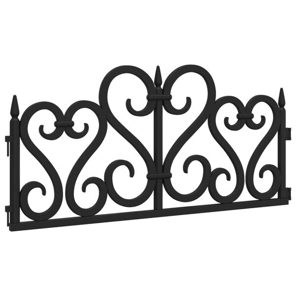 vidaXL Rubnjaci za travnjak 17 kom crni 10 m PP