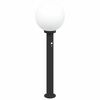 vidaXL Stupić sa senzorom 80 cm Crna IP44