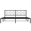 vidaXL Metalni okvir za krevet s uzglavljem crni 183x213 cm