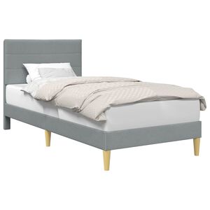vidaXL Krevetna konstrukcija Svjetlosiva 90 x 200 cm Tkanina