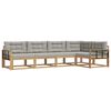 vidaXL Set vanjskih sofa 4 pcs Bijela i svjetlosiva Poliester