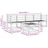 vidaXL Set vanjskih sofa 5 pcs Prirodna Čvrsto drvo akacije