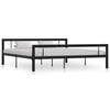 vidaXL Okvir za krevet crno-bijeli metalni 180 x 200 cm