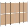vidaXL Razdjelnik prostora s 6 panela Bež 300 x 220 cm Tkanina