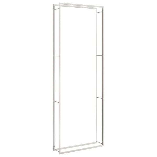 vidaXL Stalak za drva za ogrjev 110x28x312 cm od nehrđajućeg čelika