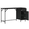 vidaXL Stol za računalo crni 131 x 48 x 75 cm konstruirano drvo