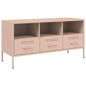 vidaXL TV ormarić ružičasti 100,5 x 39 x 50,5 cm čelični