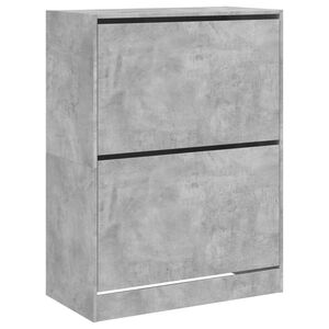vidaXL Ormarić za cipele s 2 ladice siva boja betona 80x42x108 cm