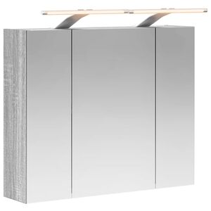 vidaXL Kupaonski ormar s ogledalom Siva Sonoma 60 x 14,5 x 50 cm