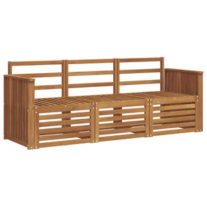 vidaXL Setovi sofa 3 pcs Prirodna Čvrsto drvo akacije