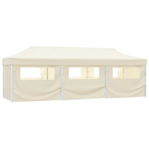 vidaXL Sklopivi &scaron;ator za zabave s 8 bočnih zidova 870x291x315 cm krem
