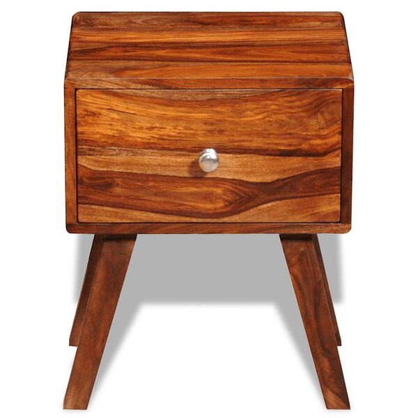 vidaXL Noćni Ormarić s 1 Ladicom 55 cm Masivno Drvo Akacije