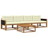 vidaXL Set vanjskih sofa s jastukom 5 pcs Prirodna i krem