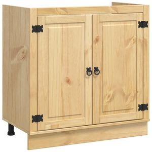 vidaXL Cabinet SKI Medeno Smeđa 80 x 46 x 81,5 cm Čvrsto borovo drvo