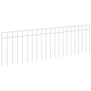 vidaXL Panel vrtne ograde 12 kom. 100 x 30 cm Pocinčani čelik Srebrna