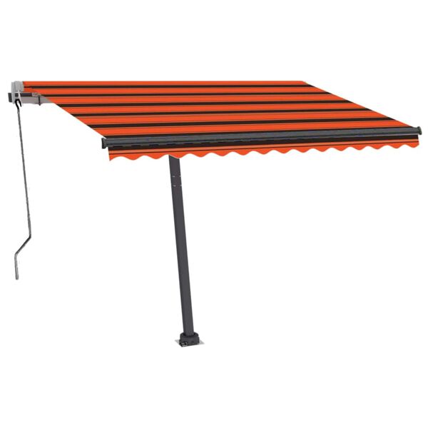 vidaXL Samostojeća automatska tenda 300 x 250 cm narančasto-smeđa