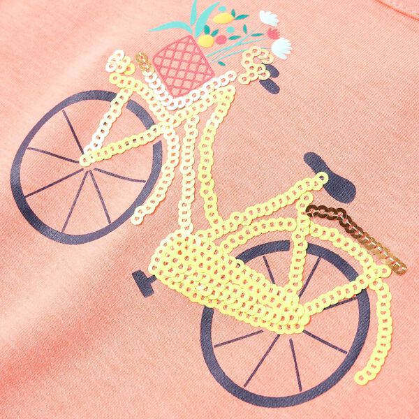 Dječja majica neonskokoraljna 92