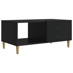 vidaXL Kava Stol Crna 90 x 50 x 40 cm Konstruirano drvo