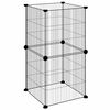 vidaXL Kavez za kućne ljubimce s 8 panela crni 35 x 35 x 70 cm čelični