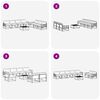 vidaXL Set vanjskih sofa s jastukom 8 pcs Prirodna i svijetlo siva