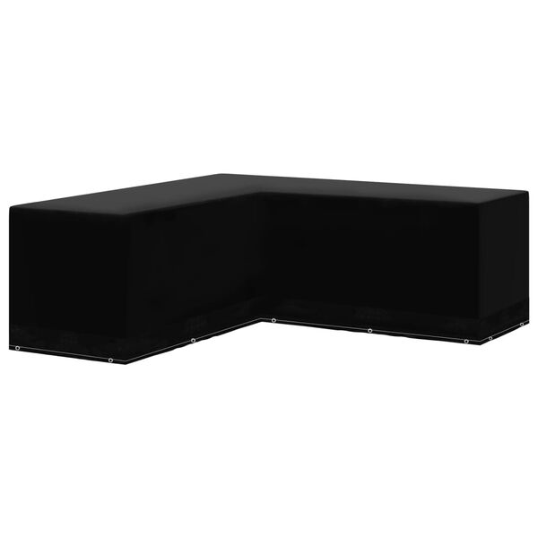 vidaXL Navlaka za vrtni namje&scaron;taj u L-obliku s 12 u&scaron;ica 250x250x90 cm