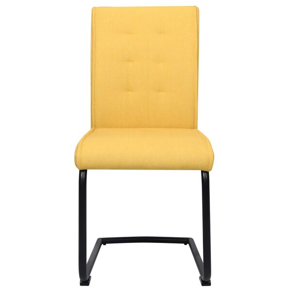 vidaXL Konzolne blagovaonske stolice od tkanine 2 kom boja senfa