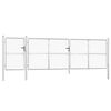 vidaXL Vrtna vrata od mreže srebrne boje 500 x 125 cm, pocinčani čelik