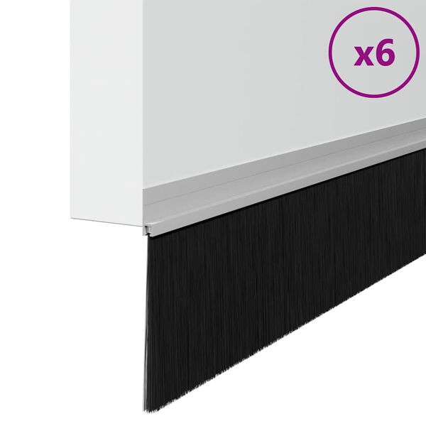 vidaXL Samoljepljivi pečati za vrata 6 pcs Srebrno 100 cm