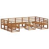 vidaXL Set vanjskih sofa 10 pcs Prirodna Čvrsto drvo akacije