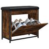 vidaXL Klupa za cipele s preklopnom ladicom boja hrasta 62x32x56 cm