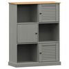 vidaXL Regal za knjige VIGO sivi 90x35x114,5 cm od masivne borovine