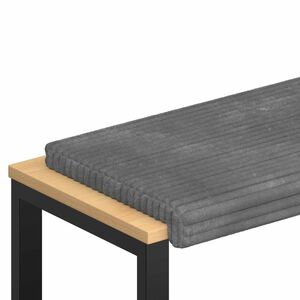 vidaXL Jastučić za klupu Pli&scaron;ani kord Svjetlosiva Dubina 35 cm